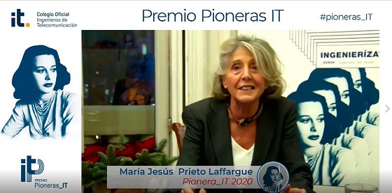 María Jesús Prieto-Laffargue recibe el Premio Pioneras_IT 2020 del COIT.