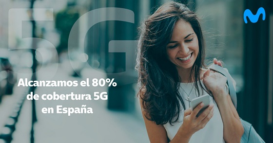 Telefónica ya cubre el 80% de España con 5G. Telefónica ya cubre el 80% de España con 5G.